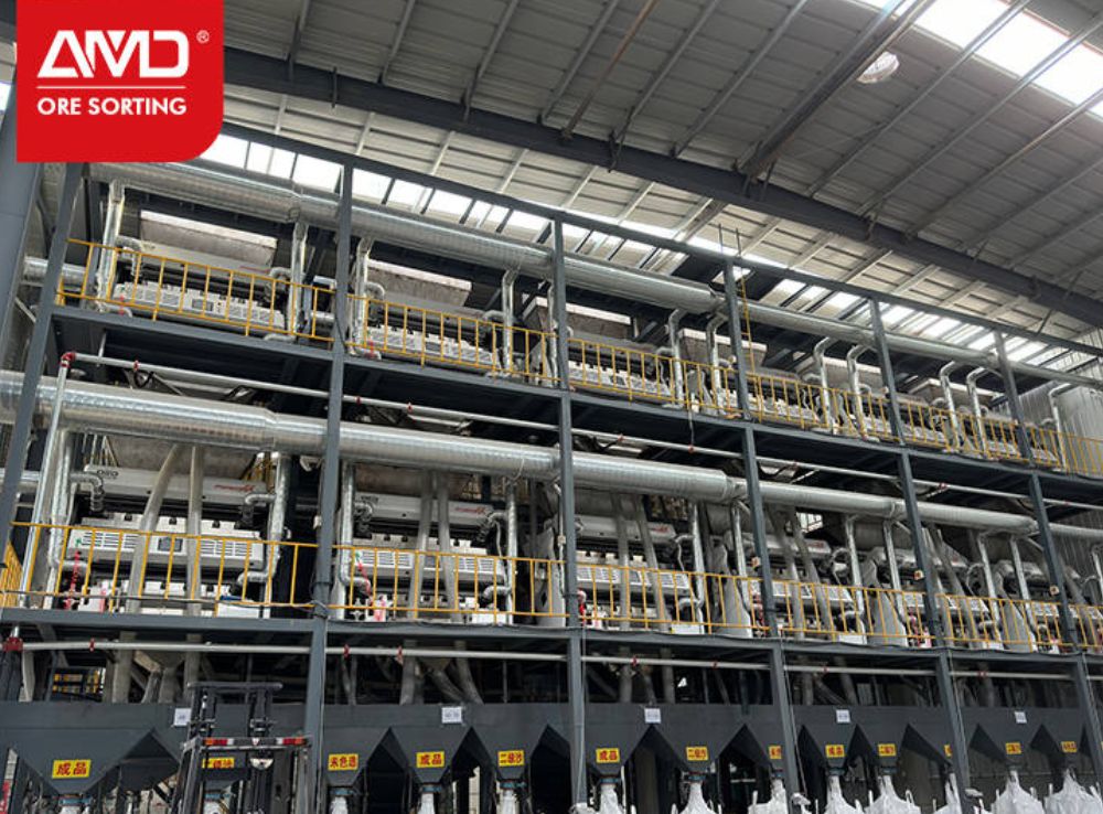 Tri du minerai AMD : trieuse de poudre de quartz K2C6